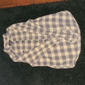 Large gray and white checkered flannel from American Eagle